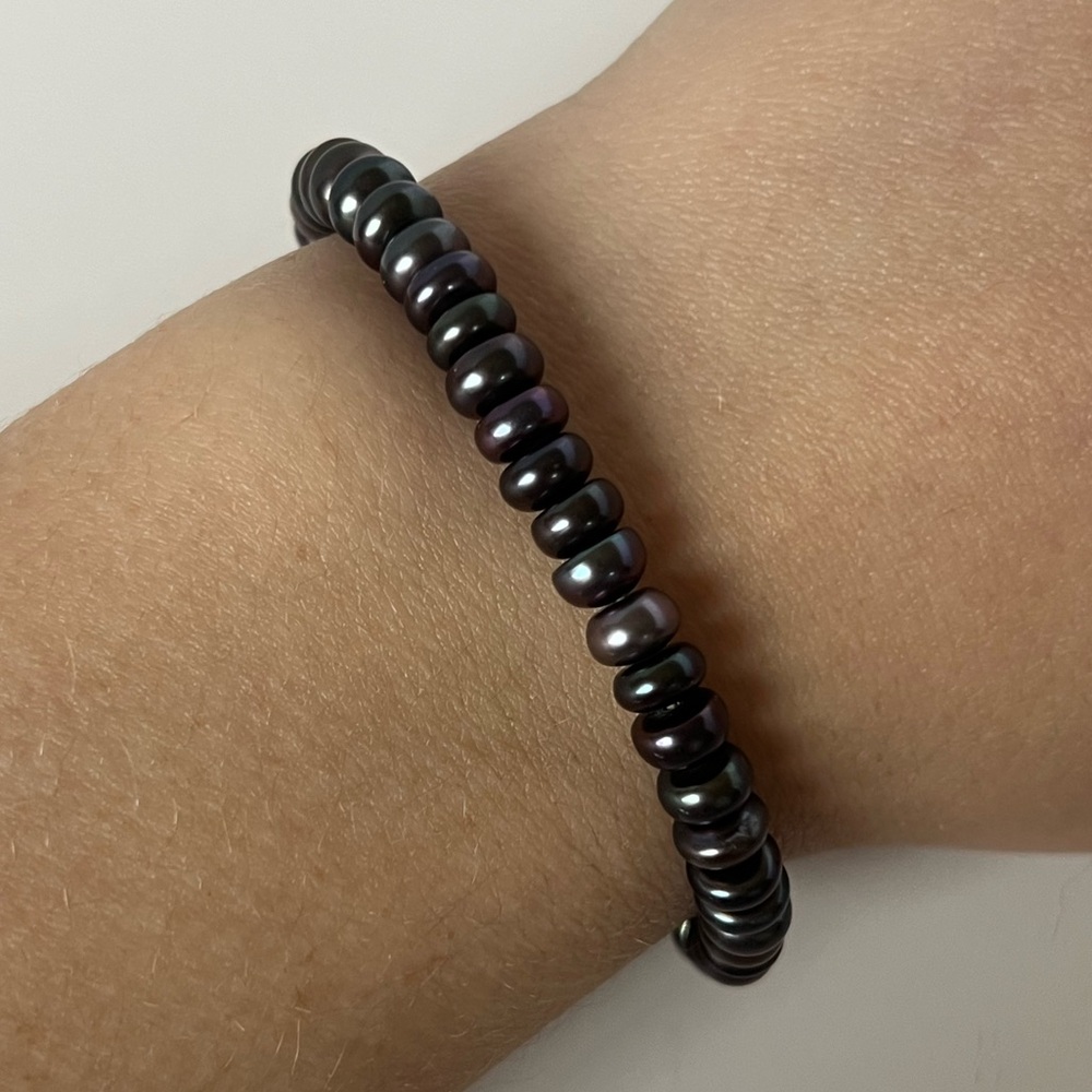 Honora Fresh Water Pearls Bracelets Set of 3: Black, Grey, & White - Picture 8 of 9
